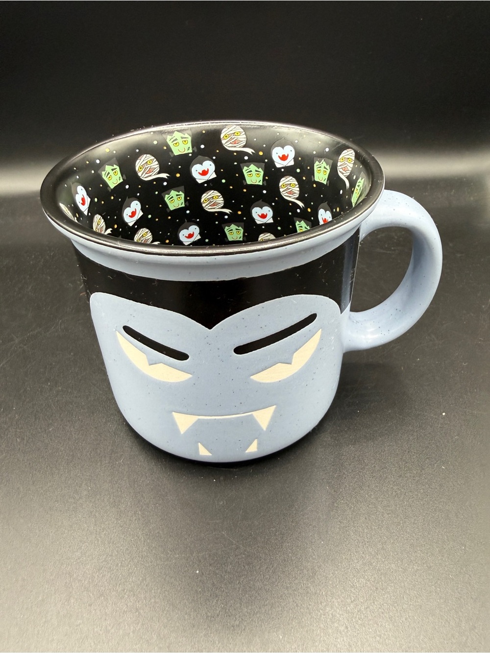 Market Finds Halloween Vampire Ceramic Mug with Patterned Interior